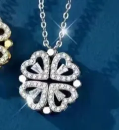 ジルコンクローバーデザイン2wayネックレスアレルギーに優しいステンレス製