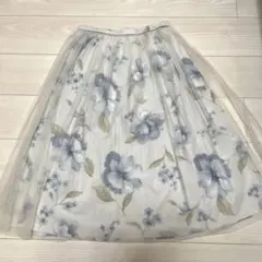 Noela ノエラ 花柄チュールスカート 2Way ブルー 水色 美品のサムネイル