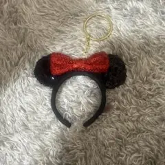 ミッキー耳型カチューシャ 黒と赤
