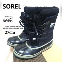 SOREL ナイロン カリブー27cm ブラック　ファーブーツ【週末限定値下げ】