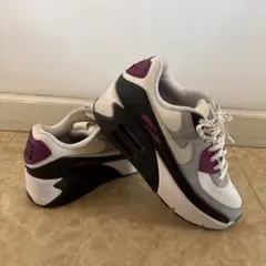 Nike Air Max 90 ホワイト/ブラックパープル　24.5 男女兼用