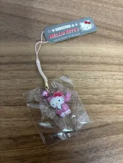 ご当地キティ 大阪限定 ピンク ヒョウ柄 日焼けギャルキティ 根付け