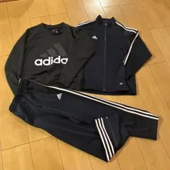 @399円でお買得！adidas 150サイズ！トレーナー + ジャージ上下