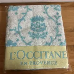 新品★ロクシタン　花柄フェイスタオル　ブルー