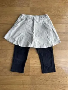 デビロック　スカッツ　120cm ベージュ黒　６部丈