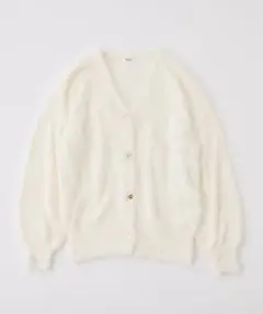 NICE CLAUP フェザーニットロングカーディガン