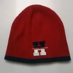 Tommy Hilfiger 赤リブニット帽