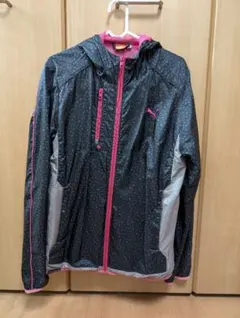 PUMA ドット柄 フード付きウィンドブレーカー