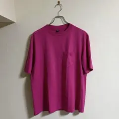 90s アメリカ製 LANDS'ENDランズエンド 無地 Tシャツ ピンクのサムネイル