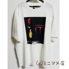 【新品】 ペニーワイズ Tシャツ ホラー映画 Lサイズ 白色 イット 映画