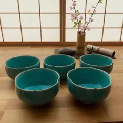青磁 輪花 小鉢 5客セット 鉢 和食器 有田焼 - メルカリ
