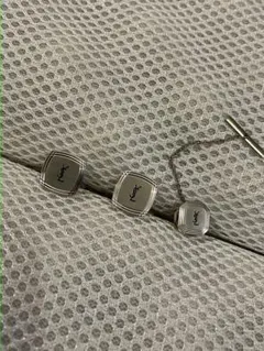 イブサンローラン　シルバー　タイタックピン　カフス　セット　タイピン