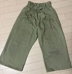 エルフィンドール　150 ウエストリボン ガウチョパンツ カーキのサムネイル