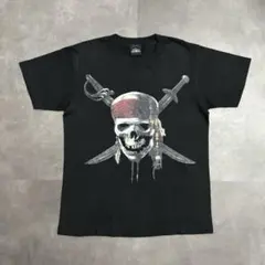Disney パイレーツオブカリビアン Tシャツ ムービー ドクロ柄 スカル柄