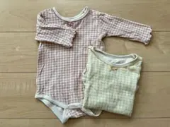 長袖ロンパース肌着2枚セット