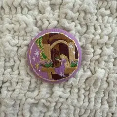 ディズニー刺繍缶バッジ ラプンツェル 新品未使用