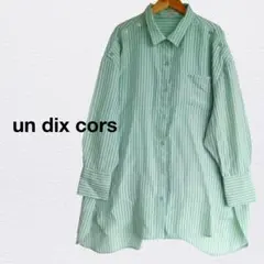 【un dix cors】 ストライプ　シャツ　ブラウス　オーバーサイズ　ロングのサムネイル
