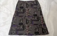 台形スカート　幾何学模様