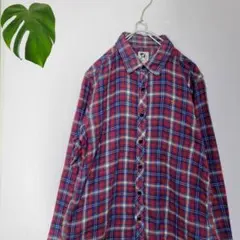 アーノルドパーマー 長袖シャツ Lサイズ チェック柄 コットン素材