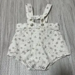MONBEBE 花柄サロペット　Sサイズ