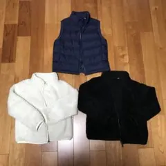 ユニクロ　中綿ベスト　モコモコ　キッズ　120 ネイビー　まとめ売り