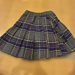 ブランシェス　L キッズ チェック柄プリーツスカート