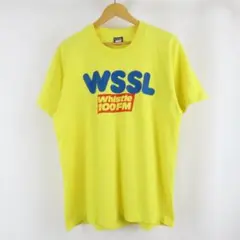 90s USA製 WSSL 100FM オーバーサイズ Tシャツ XL イエロー