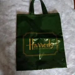 Harrods トートバッグ 緑色