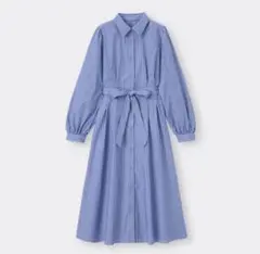 【美品】GU ストライプ シャツワンピース (長袖)