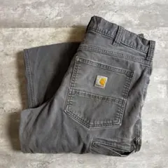 K*u様 カーハート リラックスフィット ワークパンツ グレー 33×34 メン