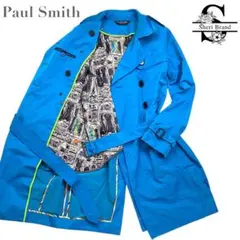 Paul Smith ポールスミス Lサイズ トレンチコート ベルト 青系