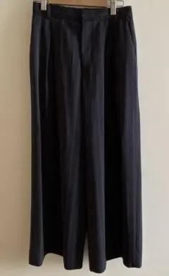ストライプワイドパンツ ウエストゴム