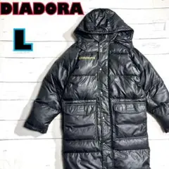 DIADORA ベンチコート　ダウン　金刺繍　L ブラック