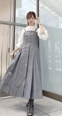 MERCURYDUO シャンブレーフレアジャンスカ　カーキ　S