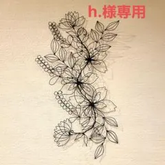 ワイヤーアート植物リース