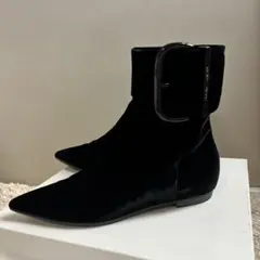 【美品】エンポリオアルマーニ　ベルベットブーツ　37のサムネイル
