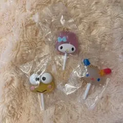 【サンリオ】カラフルキャンディチャーム ウサハナ マイメロ ケロッピロリポップ型