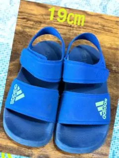 adidas キッズ サンダル ブルー19センチのサムネイル