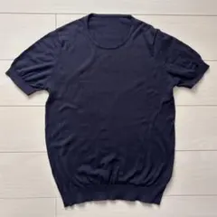 JOHN SMEDLEY シーアイランドコットン 半袖ニット ネイビーのサムネイル