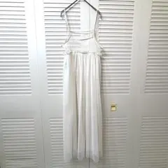 merlotメルローチュールシアーキャミワンピースドレス白オフホワイトレイヤード