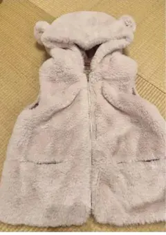 Zara Baby クマ耳フードベスト 104cm ピンク