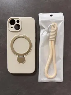 ほぼ未使用　iPhone15 スマホケース　MagSafe ストラップ付き