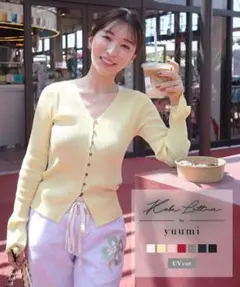 神戸レタス　Yuumiさんコラボ UVカットリブニットカーディガンのサムネイル