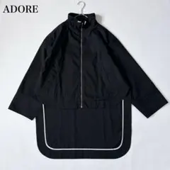 未使用級♡アドーア コンフォート ストレッチ ブルゾン ジャケット 近年 黒色のサムネイル