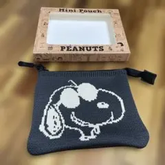 PEANUTS スヌーピー ニット　ミニポーチ