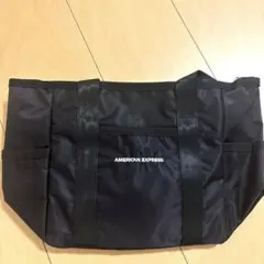 AMERICAN EXPRESS チャック付きトートバッグ ブラック