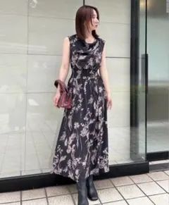 FRAY.ID フレイアイディーフリンジジャガードノースリーブワンピース