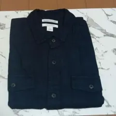 秋、冬 ネイビー フランネル素材 JP-Mサイズ