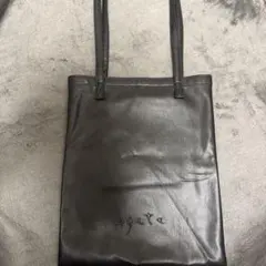 agete ブラック トートバッグ 合成皮革