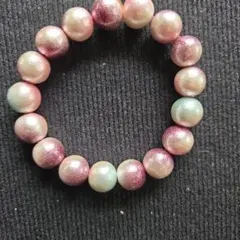 多色パール風ビーズブレスレット